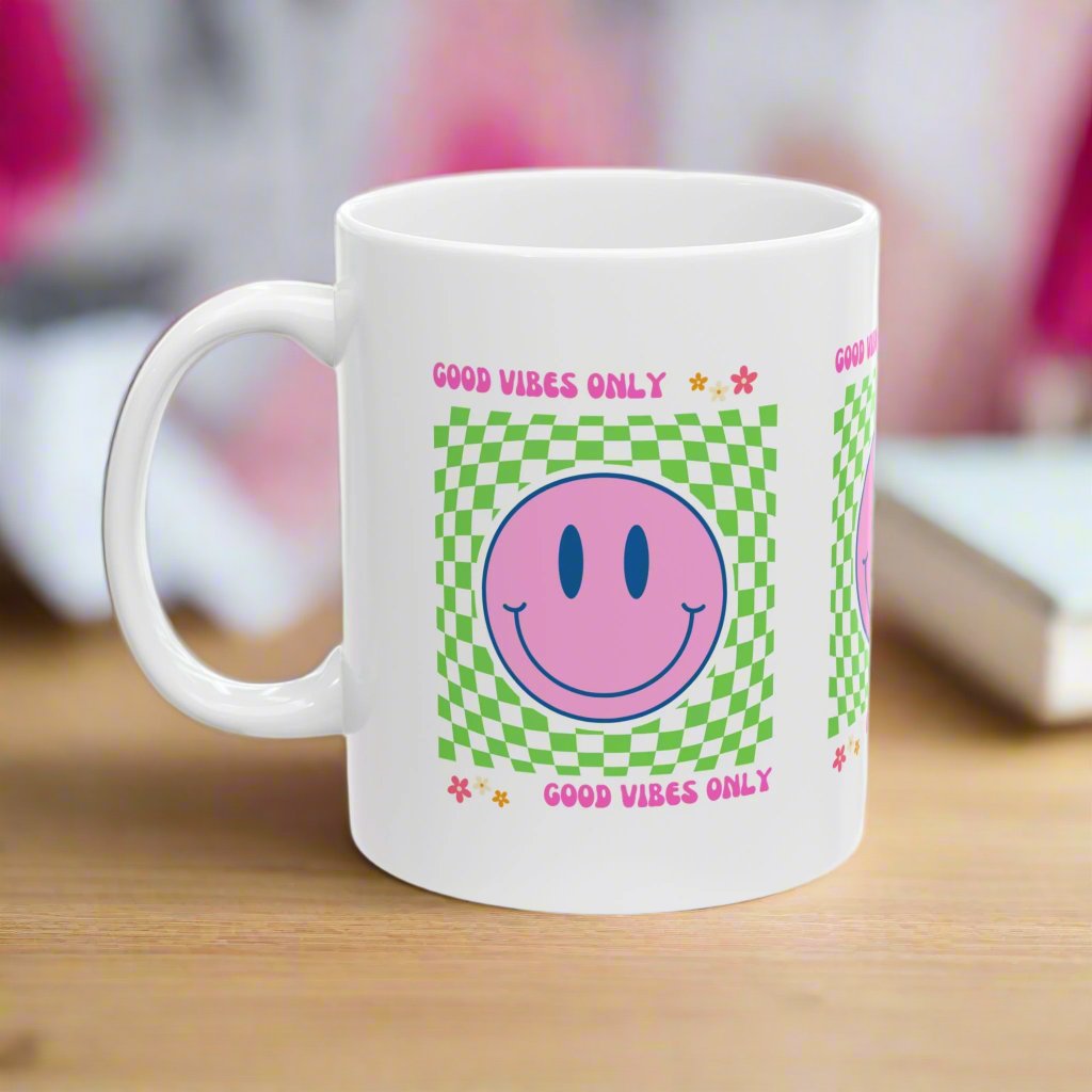 😍Good Vibes Only Ceramic Mug, (11oz, 15oz)