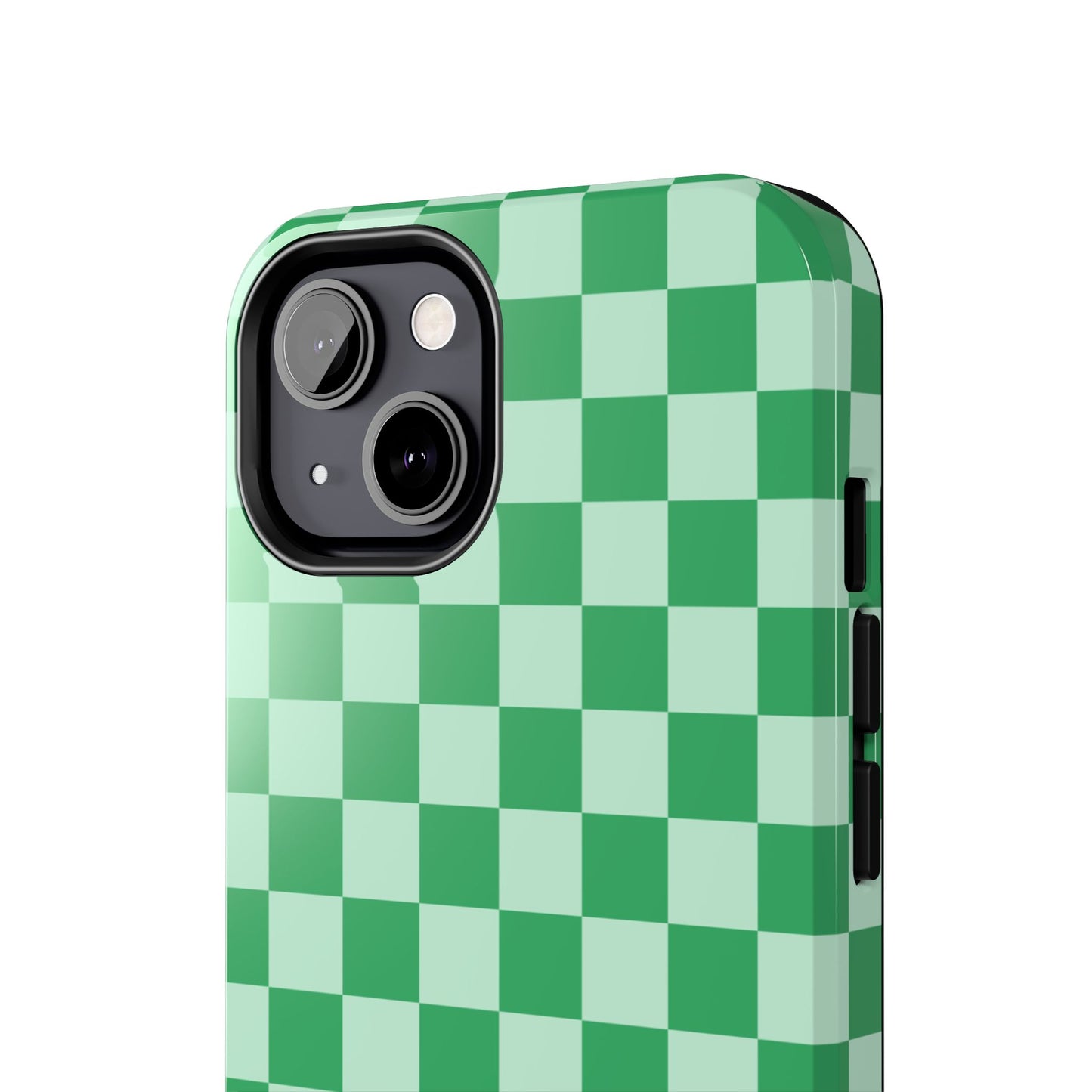 CHECKED GREEN-Tough Phone Cases