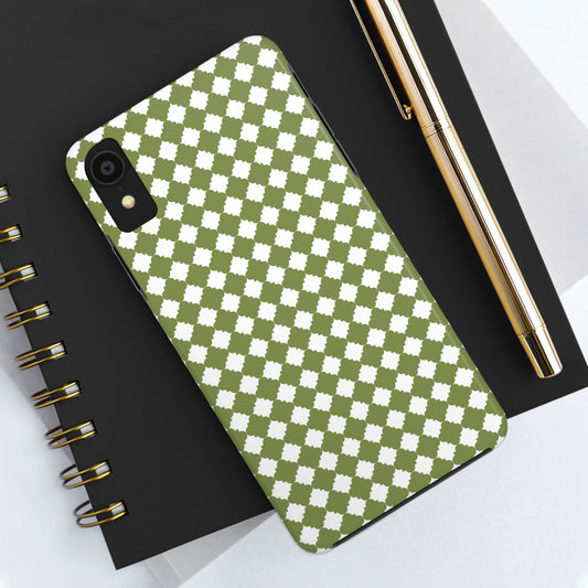 GREEN CHECKED-Tough Phone Cases