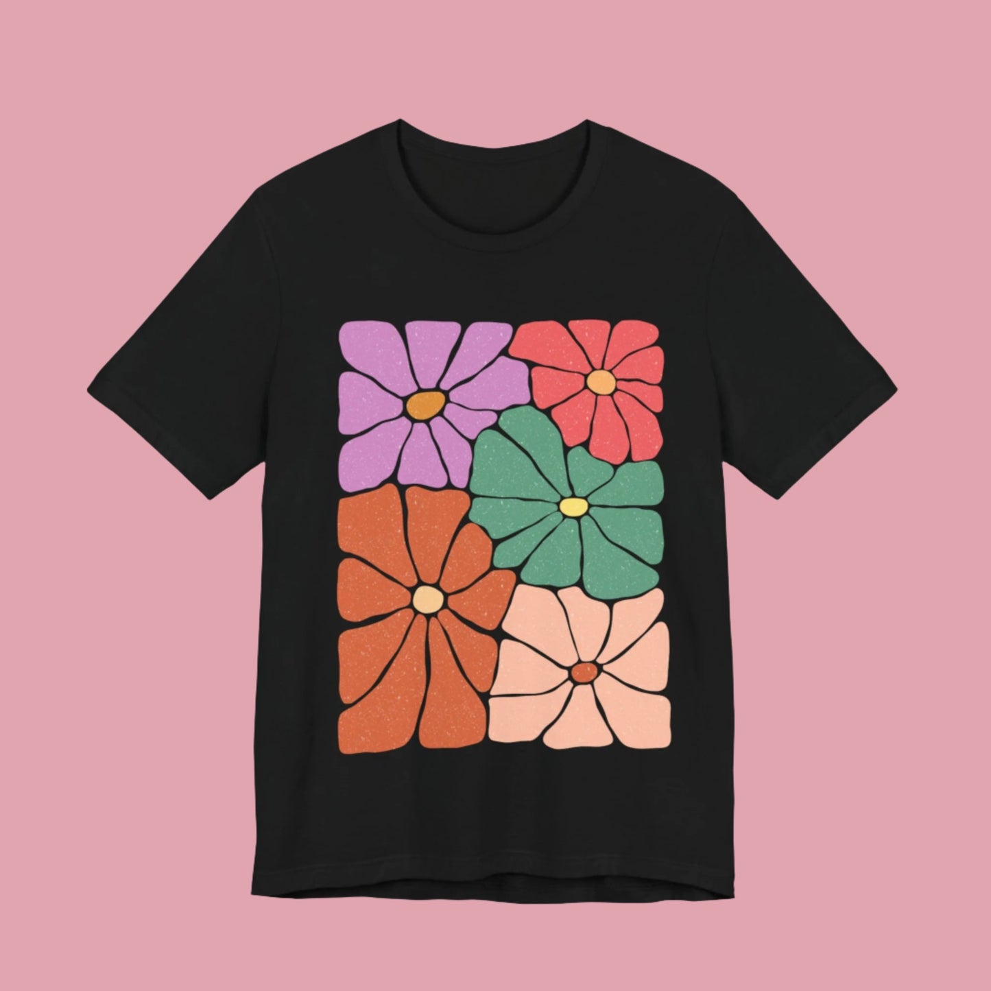 🌼BIG BOLD ABSTRACT FLOWERS TEE