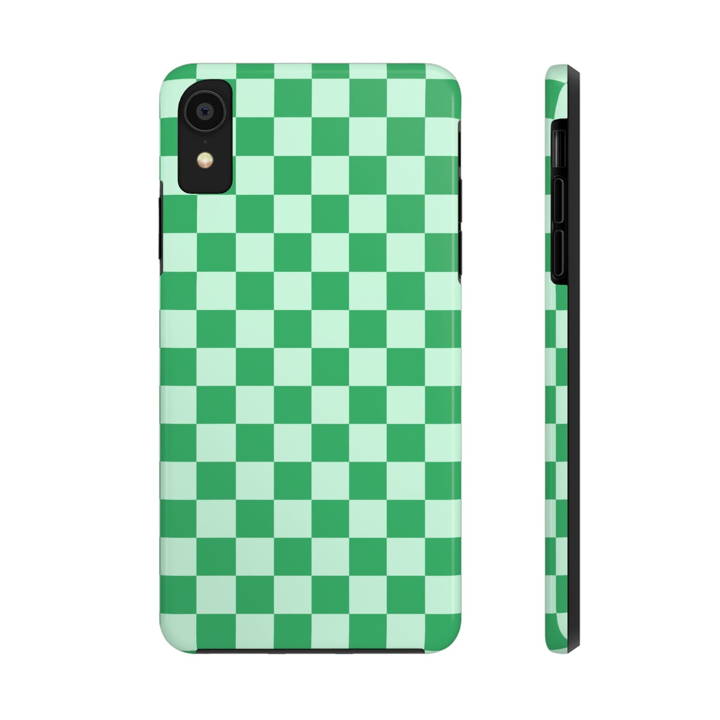 CHECKED GREEN-Tough Phone Cases