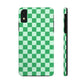 CHECKED GREEN-Tough Phone Cases