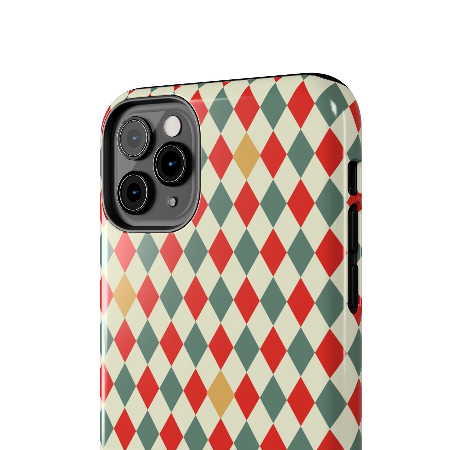 DIAMOND CHECKED CHRISTMAS COLORS-Tough Phone Cases