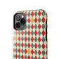 DIAMOND CHECKED CHRISTMAS COLORS-Tough Phone Cases