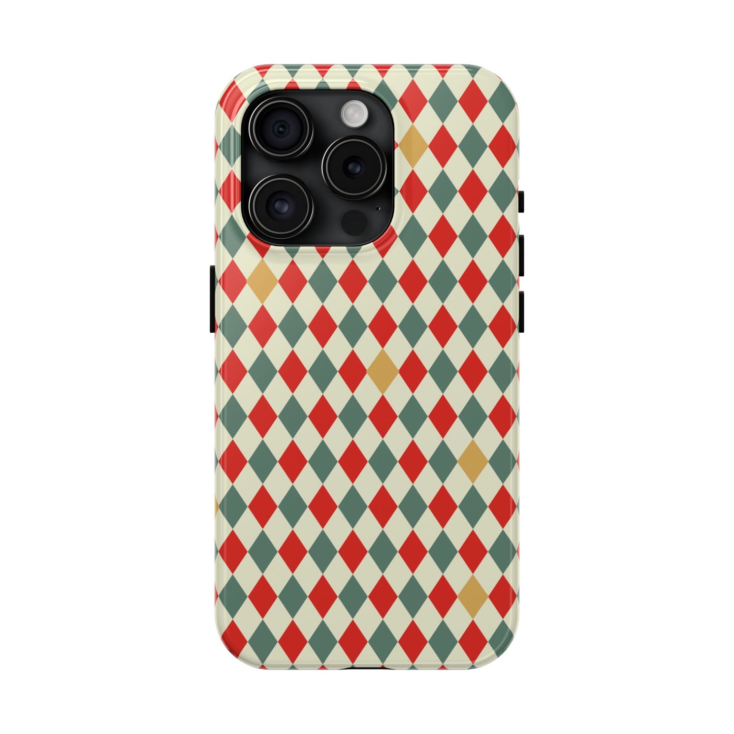 DIAMOND CHECKED CHRISTMAS COLORS-Tough Phone Cases