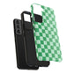 CHECKED GREEN-Tough Phone Cases