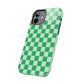 CHECKED GREEN-Tough Phone Cases