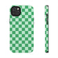 CHECKED GREEN-Tough Phone Cases