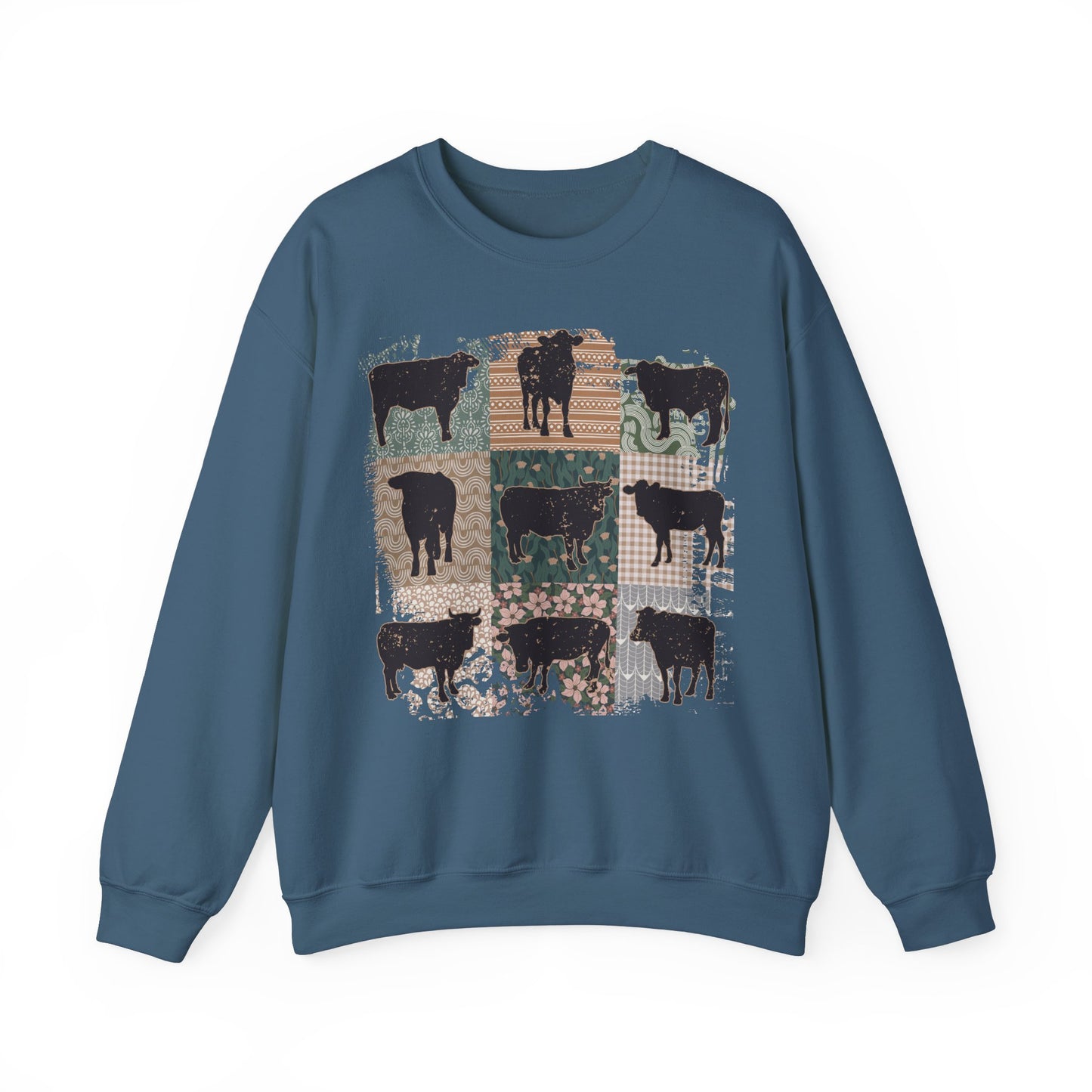 FARMHOUSE COW- Crew Sweatshirt