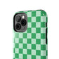 CHECKED GREEN-Tough Phone Cases