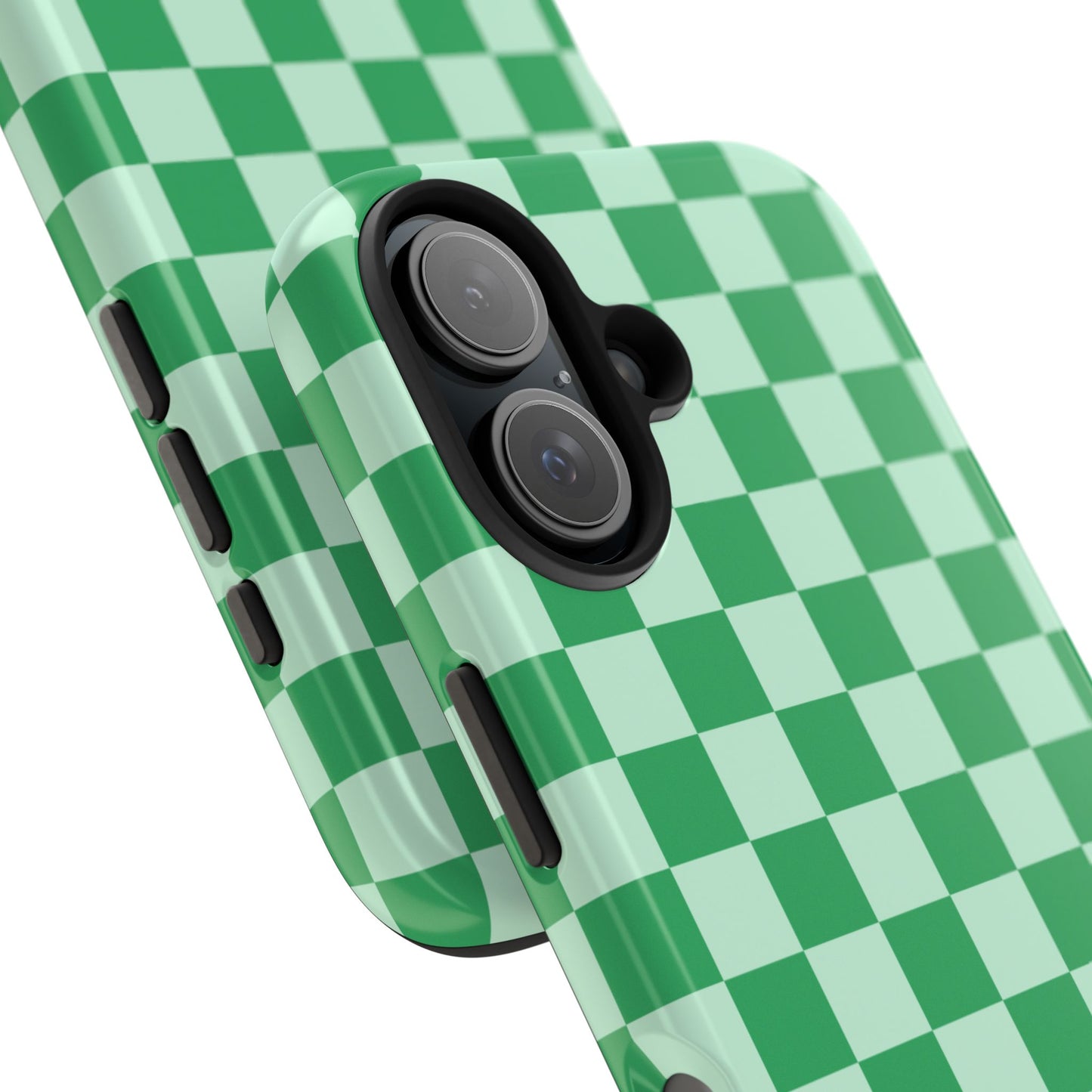 CHECKED GREEN-Tough Phone Cases