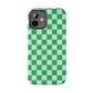 CHECKED GREEN-Tough Phone Cases