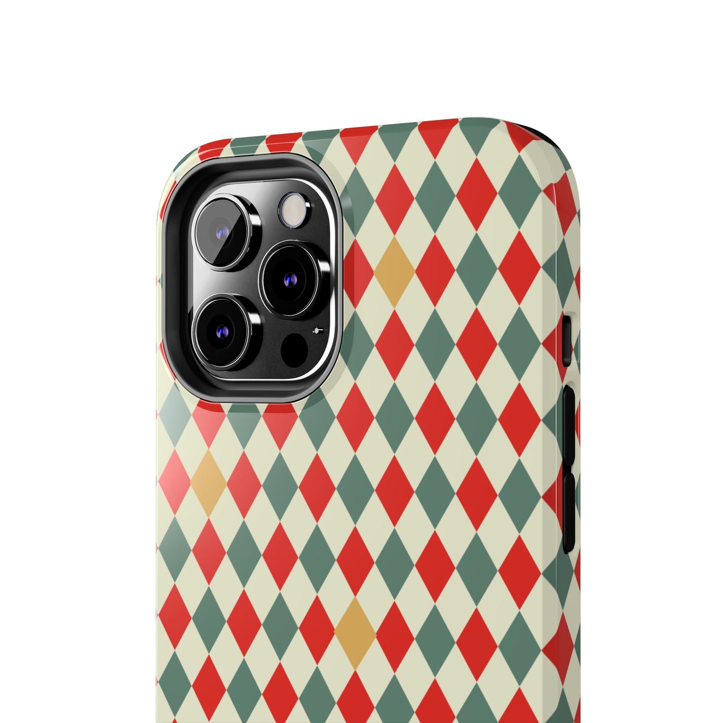 DIAMOND CHECKED CHRISTMAS COLORS-Tough Phone Cases