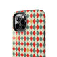 DIAMOND CHECKED CHRISTMAS COLORS-Tough Phone Cases