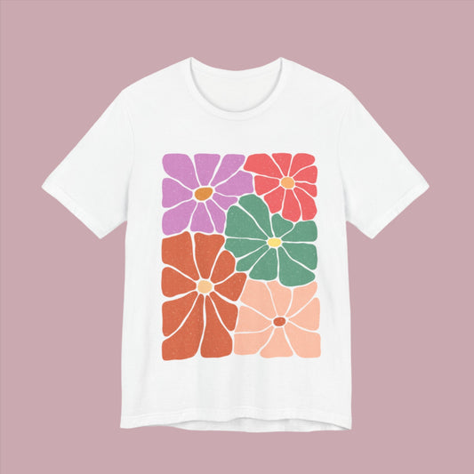 🌼BIG BOLD ABSTRACT FLOWERS TEE