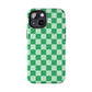 CHECKED GREEN-Tough Phone Cases