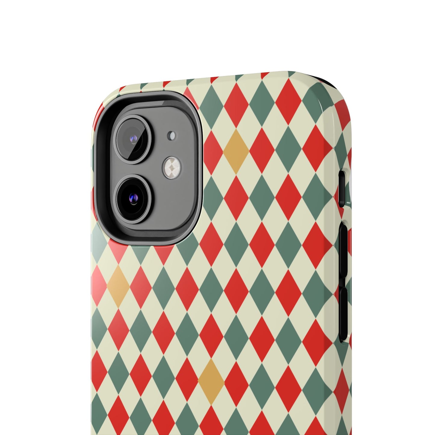 DIAMOND CHECKED CHRISTMAS COLORS-Tough Phone Cases