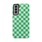 CHECKED GREEN-Tough Phone Cases