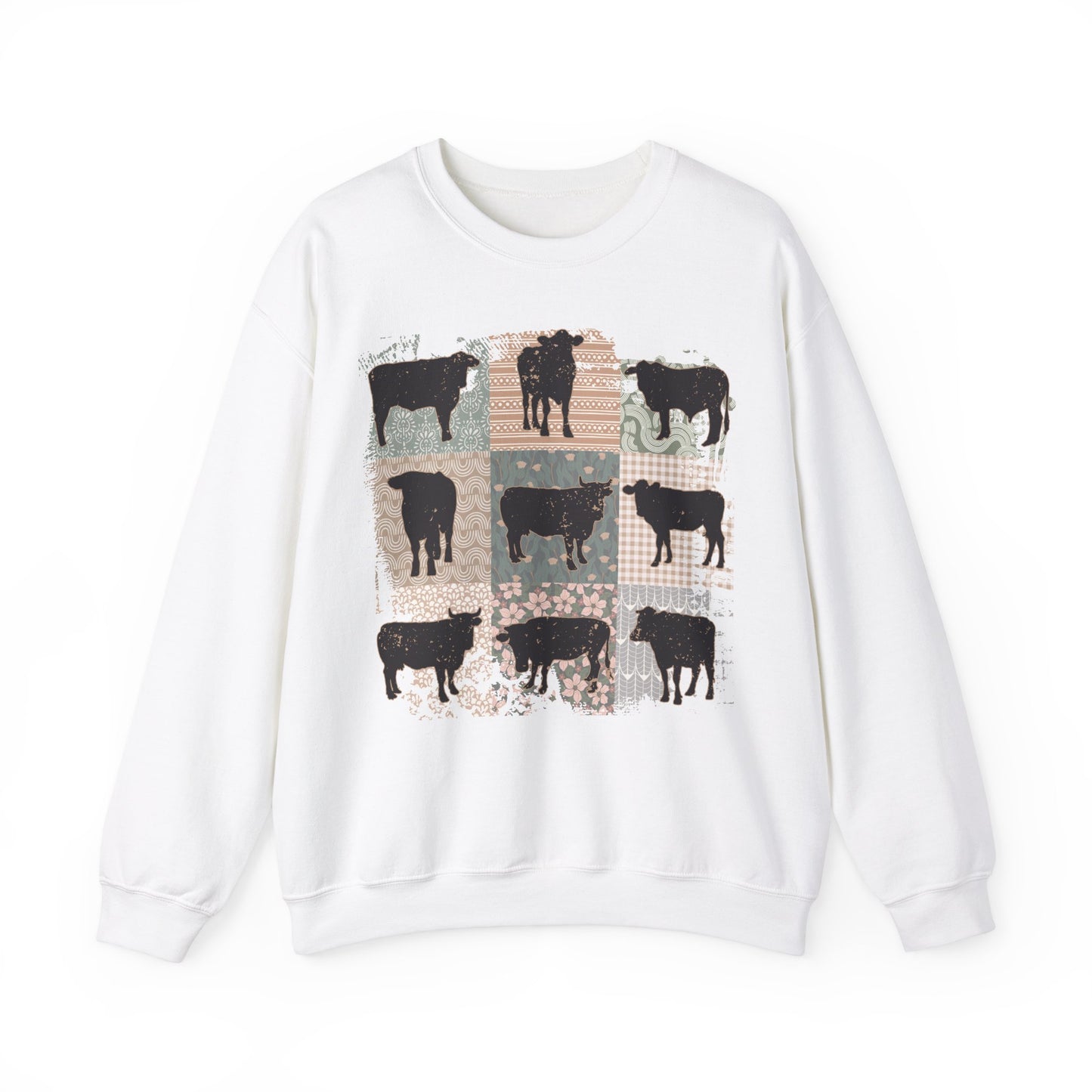 FARMHOUSE COW- Crew Sweatshirt