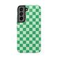 CHECKED GREEN-Tough Phone Cases