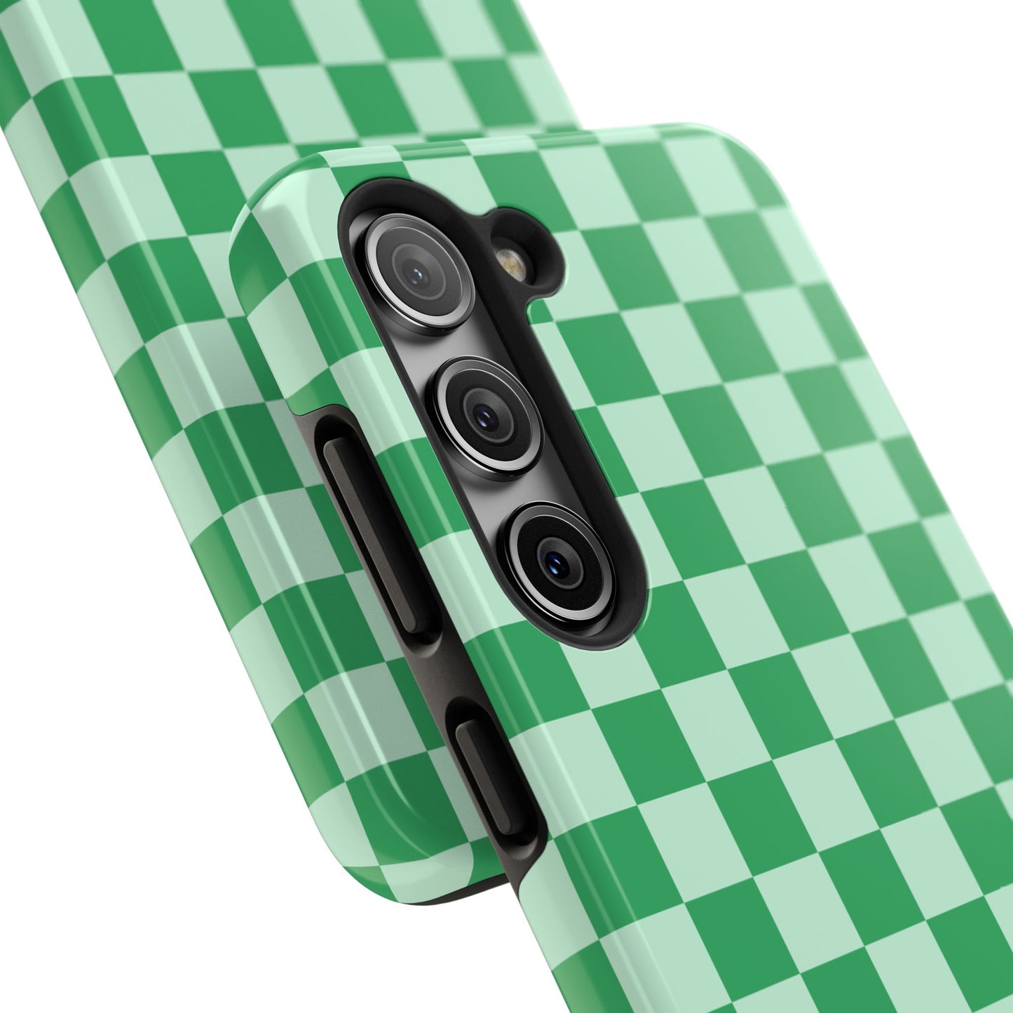 CHECKED GREEN-Tough Phone Cases