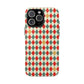 DIAMOND CHECKED CHRISTMAS COLORS-Tough Phone Cases