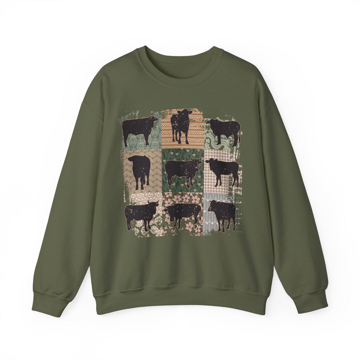 FARMHOUSE COW- Crew Sweatshirt