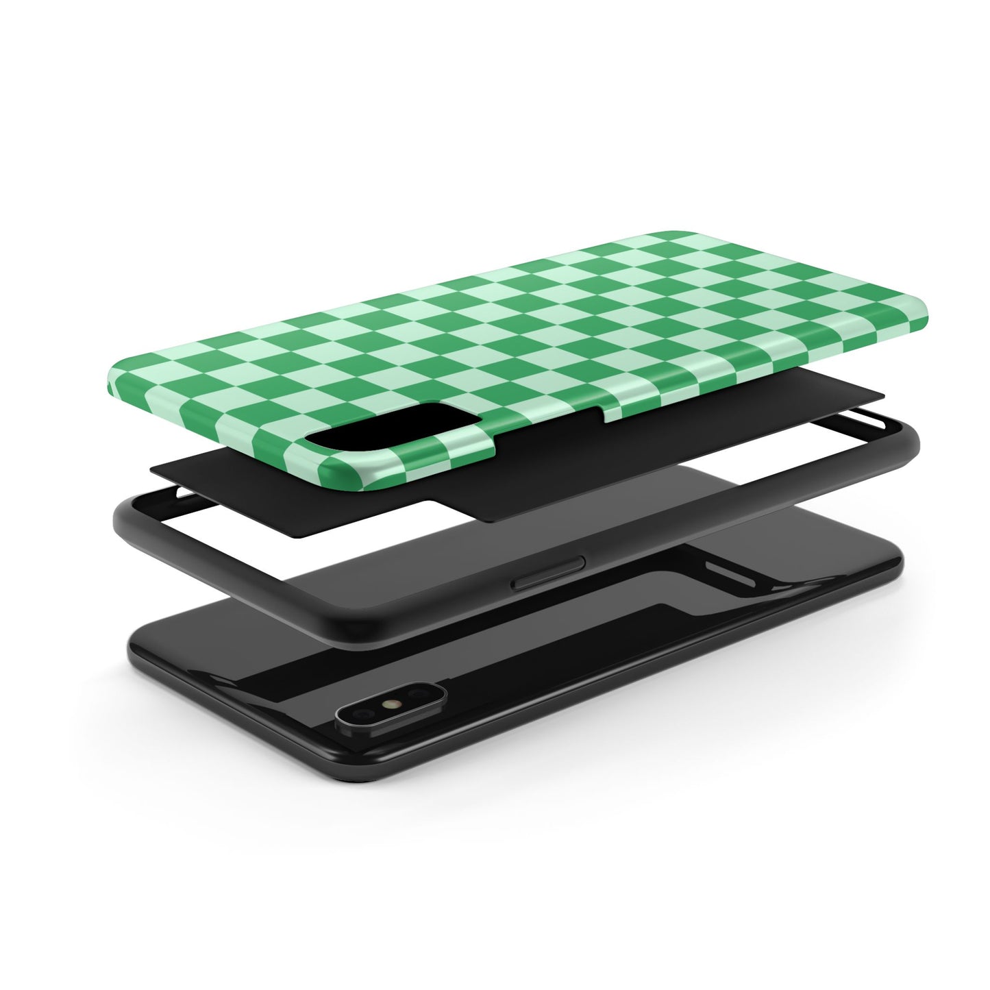 CHECKED GREEN-Tough Phone Cases