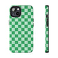 CHECKED GREEN-Tough Phone Cases