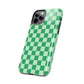 CHECKED GREEN-Tough Phone Cases