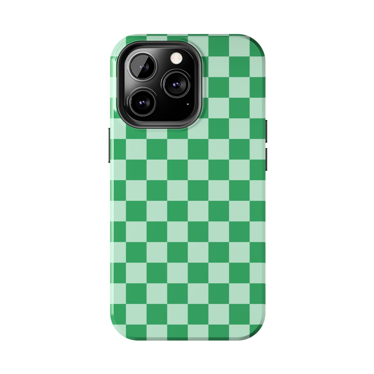 CHECKED GREEN-Tough Phone Cases