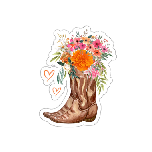 🪴Cowboy Boot Floral Sticker🪴