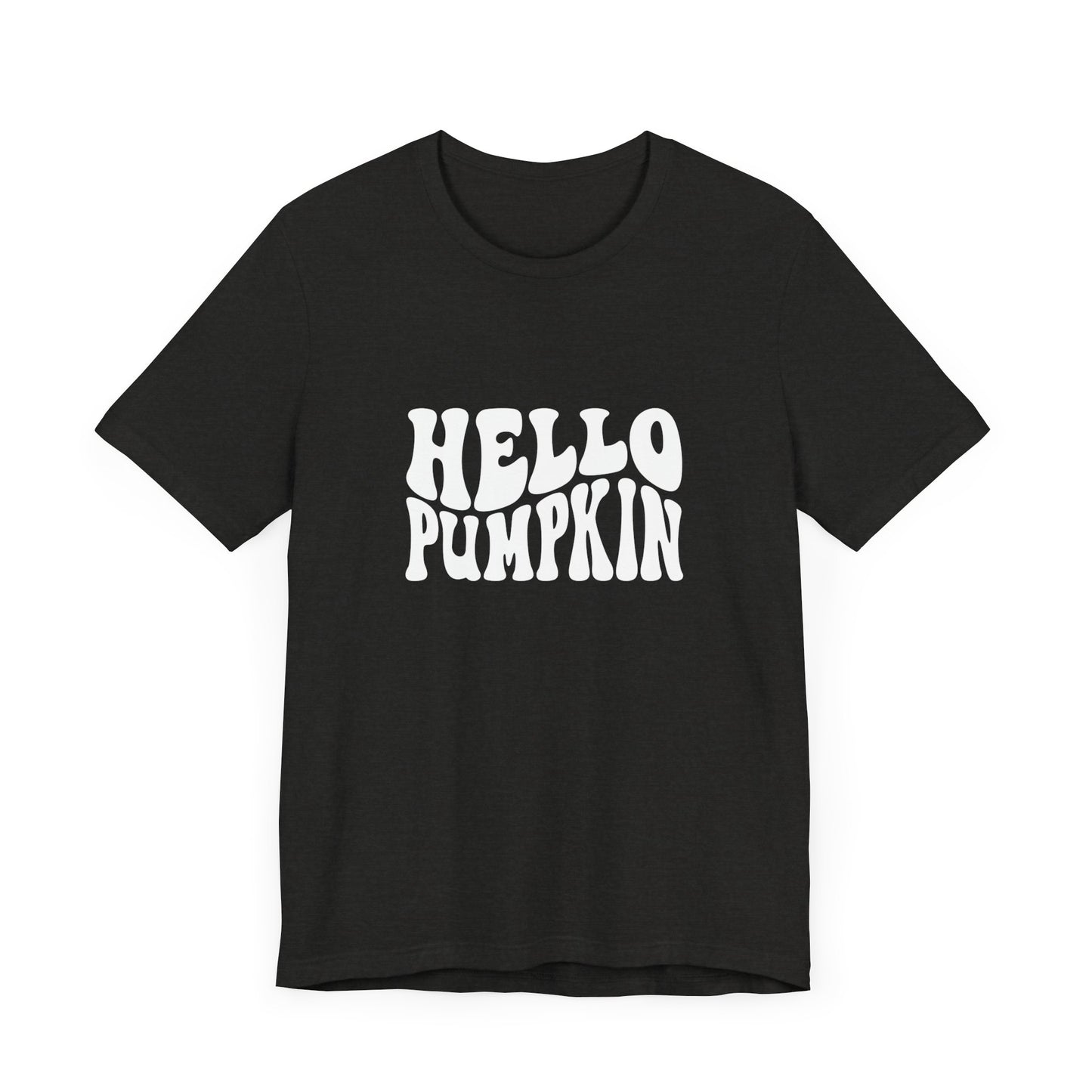 🎃HELLO PUMPKIN WAVY RETRO WHITE Unisex Jersey Short Sleeve Tee