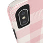 PINK CHECKED-Tough Phone Cases