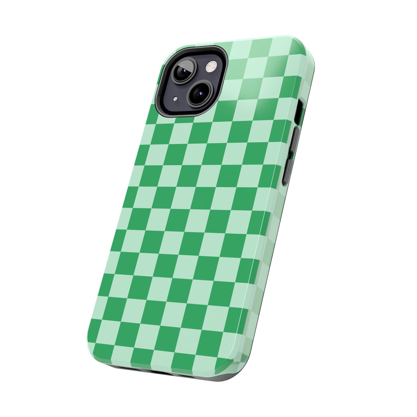 CHECKED GREEN-Tough Phone Cases