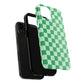 CHECKED GREEN-Tough Phone Cases