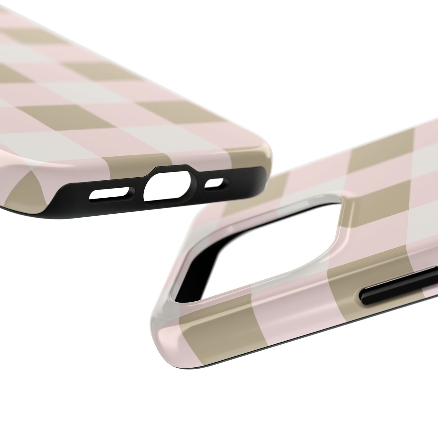 TAN CHECKED-TOUGH PHONE CASE