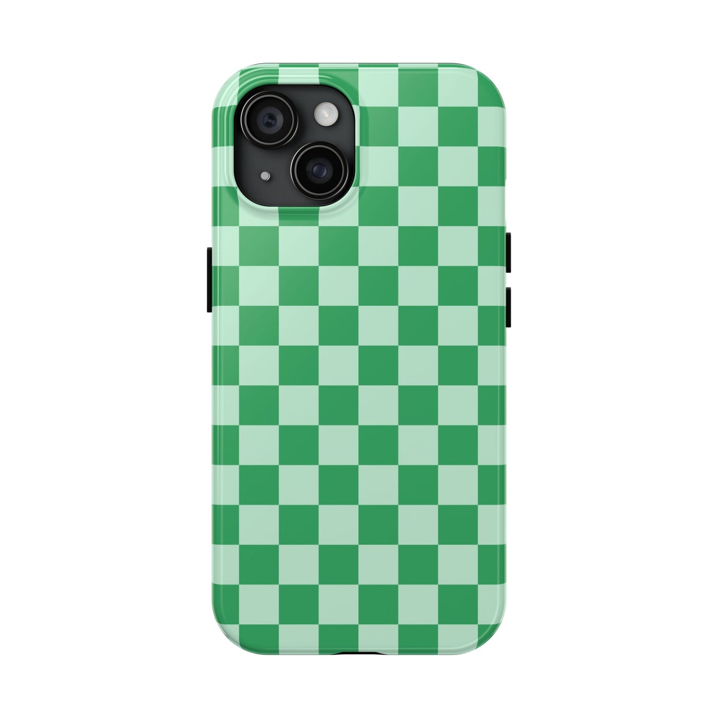 CHECKED GREEN-Tough Phone Cases