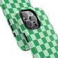 CHECKED GREEN-Tough Phone Cases