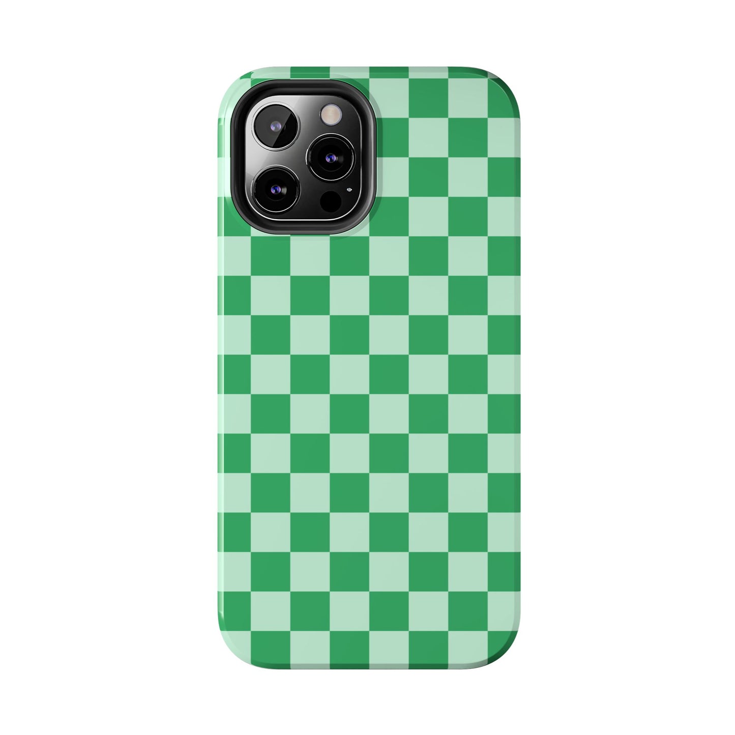 CHECKED GREEN-Tough Phone Cases