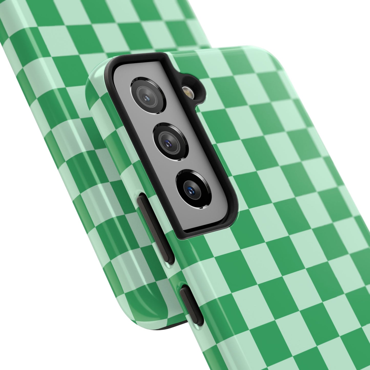 CHECKED GREEN-Tough Phone Cases