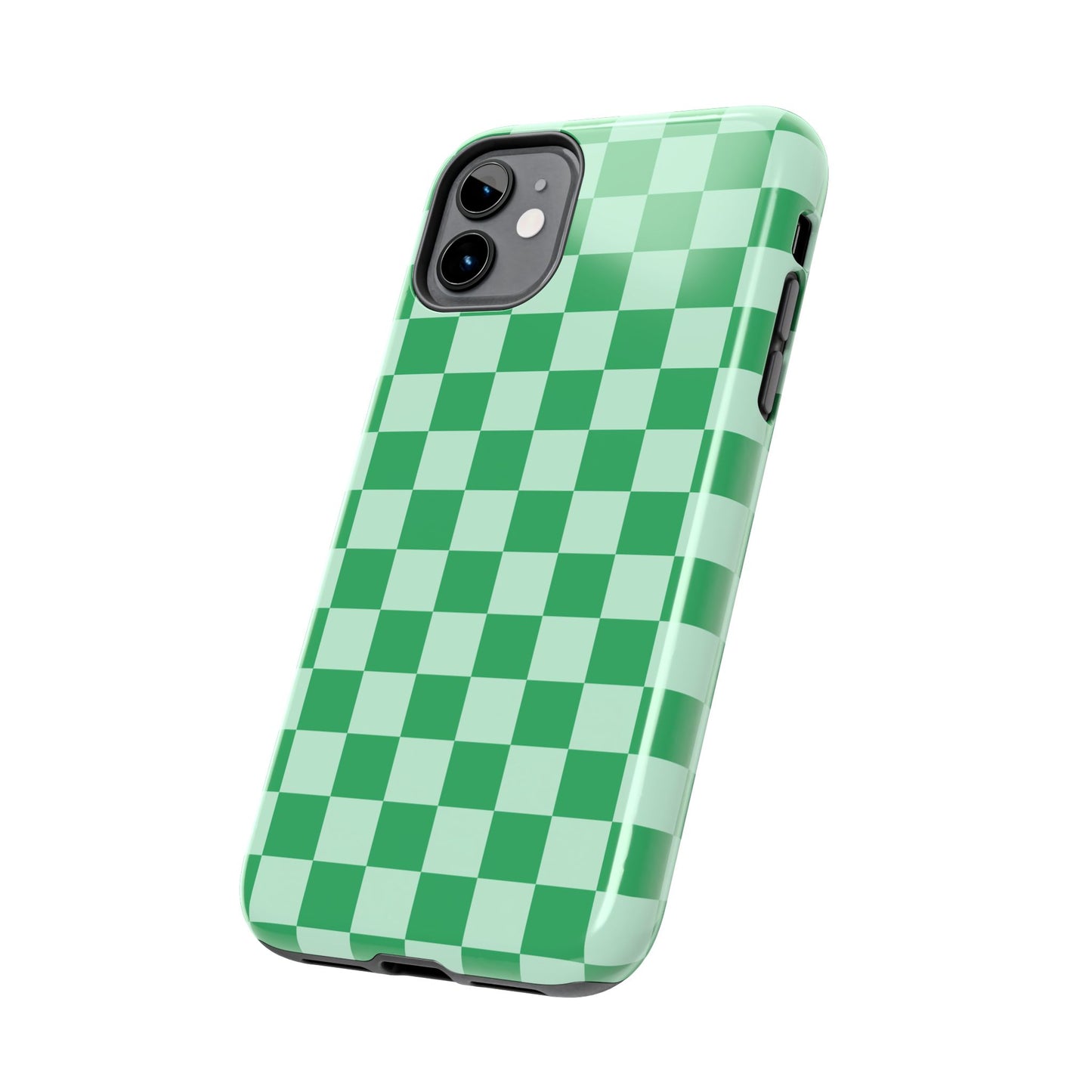 CHECKED GREEN-Tough Phone Cases