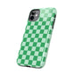 CHECKED GREEN-Tough Phone Cases