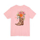 👢COWBOY BOOT Floral Tee🌸