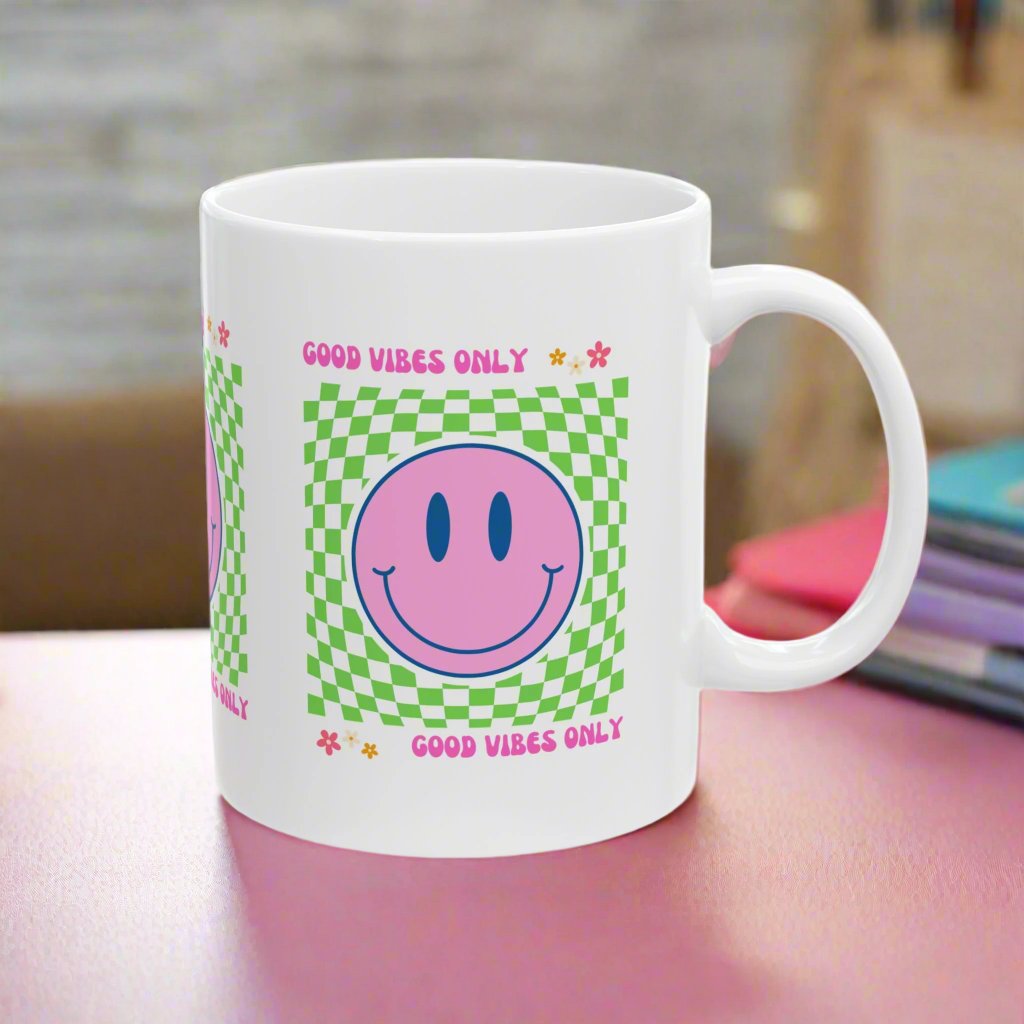 😍Good Vibes Only Ceramic Mug, (11oz, 15oz)