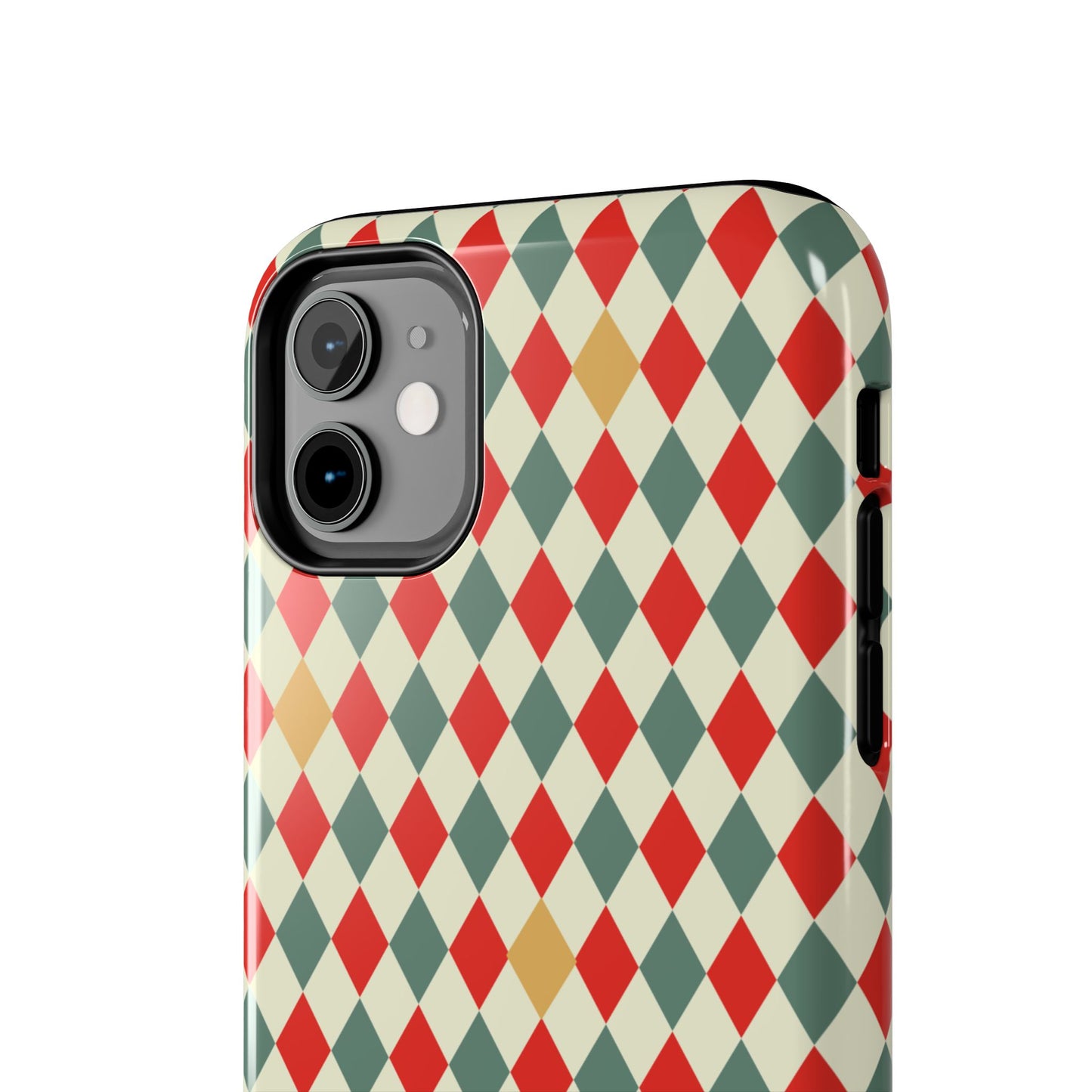 DIAMOND CHECKED CHRISTMAS COLORS-Tough Phone Cases