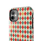 DIAMOND CHECKED CHRISTMAS COLORS-Tough Phone Cases