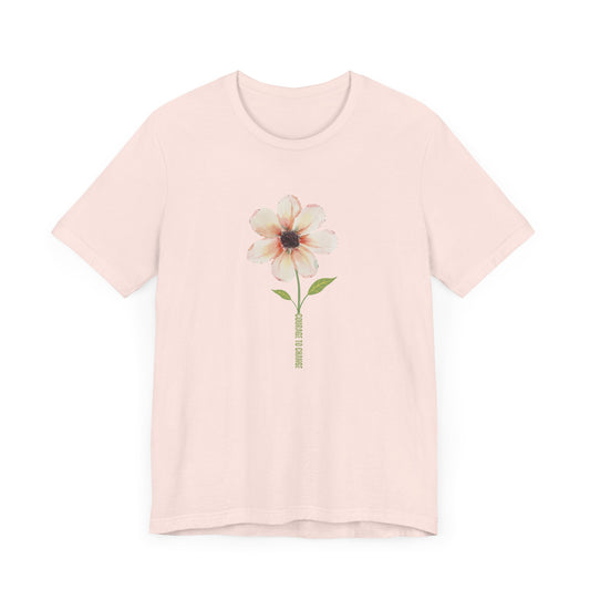 COURAGE TO CHANGE FLOWER-Unisex Jersey Short Sleeve Tee