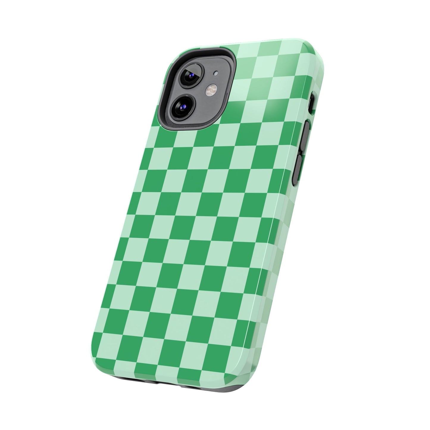 CHECKED GREEN-Tough Phone Cases