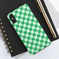 CHECKED GREEN-Tough Phone Cases